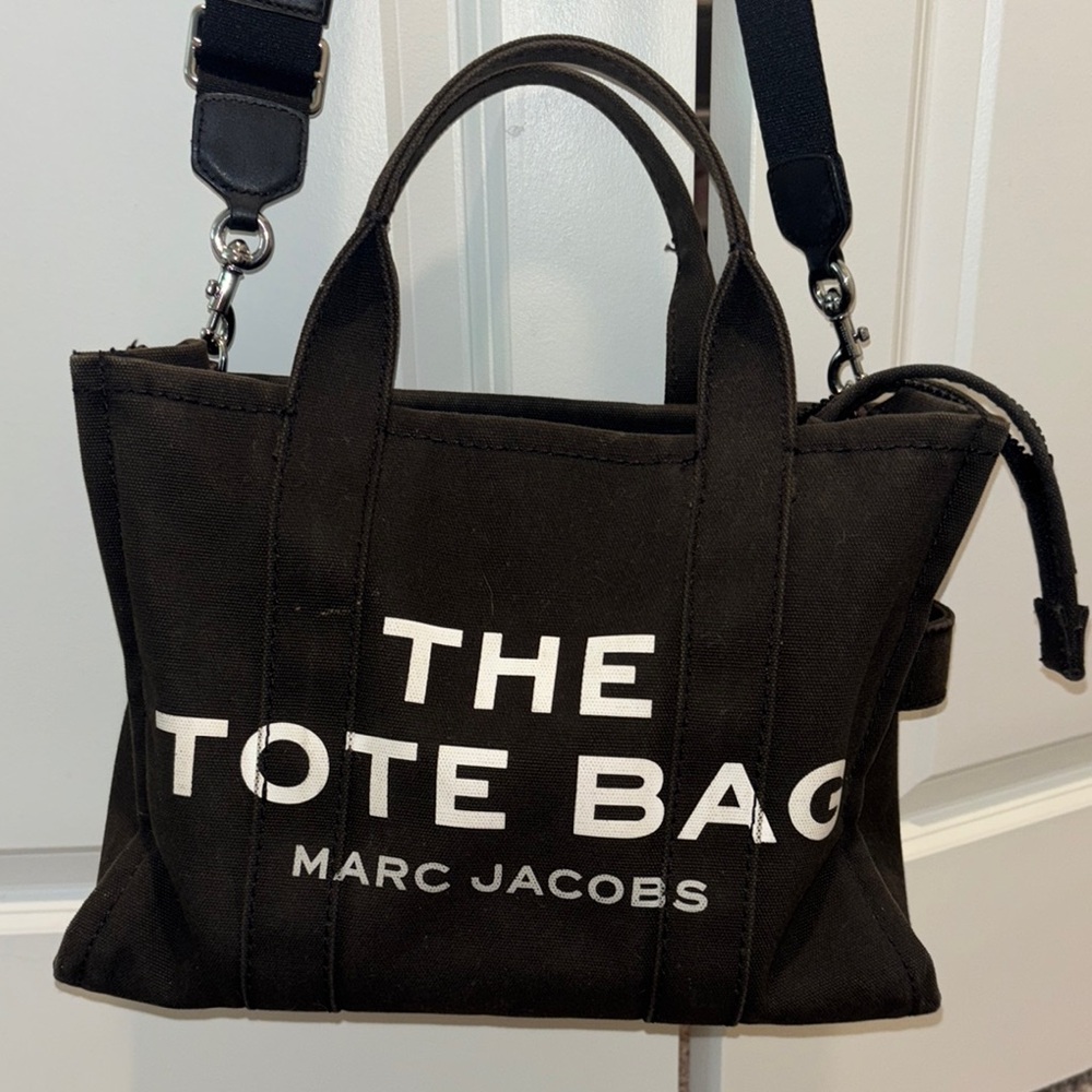 Marc Jacobs Black Canvas Tote Bag